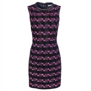 Trina Turk Metallic Tweed Sheath Dress